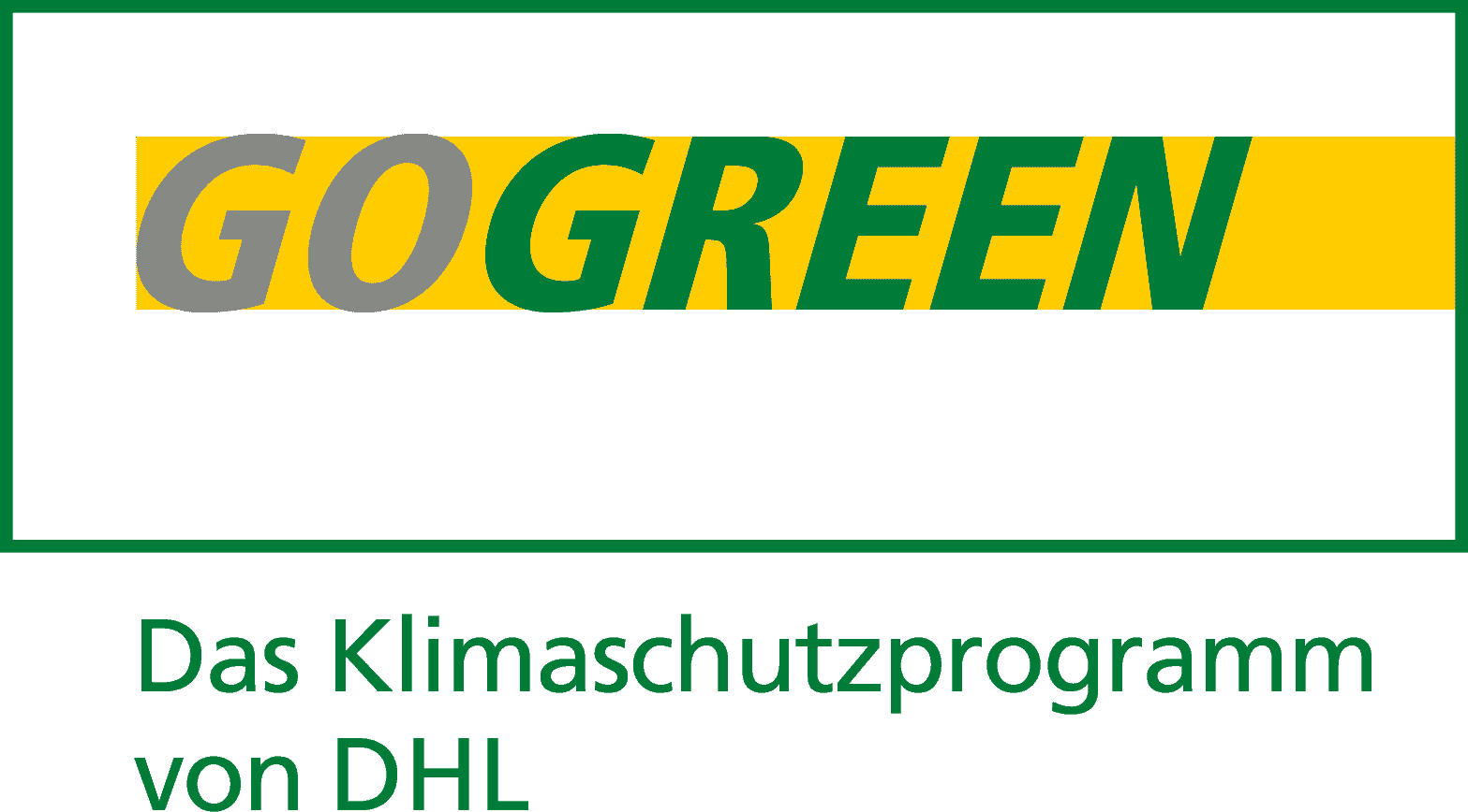 Wir versenden mit DHL GoGreen